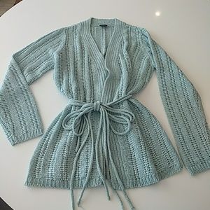 Tribal brand light blue sparkly cardigan